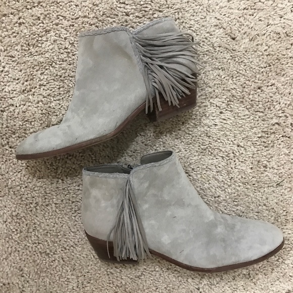 sam edelman grey suede booties